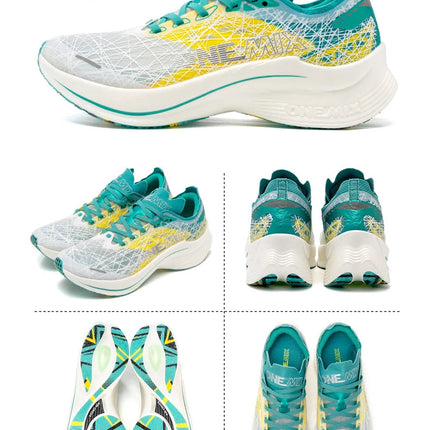 ONEMIX Scarpe da corsa con piastra in carbonio per uomo Assorbimento degli urti Scarpe sportive ultraleggere Rimbalzo Scarpe da ginnastica da maratona per donna all'aperto PlatiNum