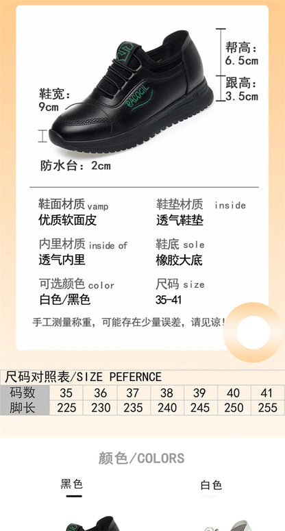 New Spring Fashion Versatile Non Slip Women's Comfort Breathable Sneakers Mother Soft Leather Soft Sole Causal Shoes