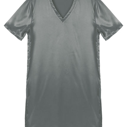 Donna uomo pigiama in raso di seta pigiameria maniche corte camicia da notte Kimono accappatoio abito da notte accappatoio camicia da notte estiva Homewear