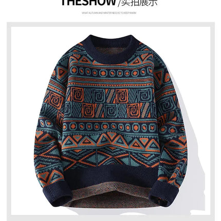 Men's fashion pullovers 2026 men winter korean style Sweaters mens warm sweater O-neck men sweaters autumn  men full size M-3XL