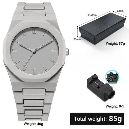 Orologio al quarzo dal design minimalista per uomo, casual, leggero, cinturino in plastica, impermeabile, sportivo, da lavoro, orologio creativo da uomo platinumshop