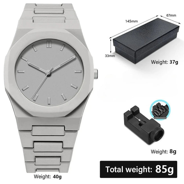 Orologio al quarzo dal design minimalista per uomo, casual, leggero, cinturino in plastica, impermeabile, sportivo, da lavoro, orologio creativo da uomo platinumshop