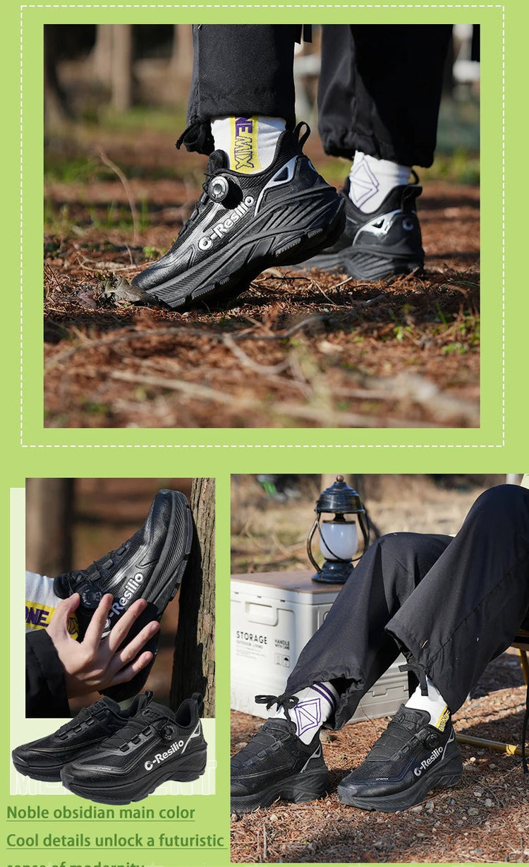 ONEMIX Scarpe Sportive Casual Impermeabili Autunno Inverno per Uomo, Scarpe da Passeggio Leggere Antiscivolo per Esterni, Scarpe da Papà per Donna PlatiNum