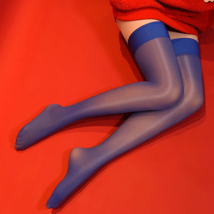 Bas de contention JK haute densité pour femme, coupe large côtelée, bas élastiques sculptants pour les jambes, bas longs brillants effet huile pour chevaux, pour fêtes cosplay