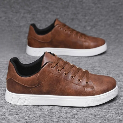 Casual Shoes Loafers British Leather Sneakers Flats Shoes Classic Men Leather Shoes Spring Summer New Trendy