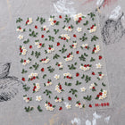 1Pcs 5D Jelly White Lily Red Strawberry Nail Art Sticker Peony Rose Camellia Embossed Nails Decals Delicate Nail Art Decorations