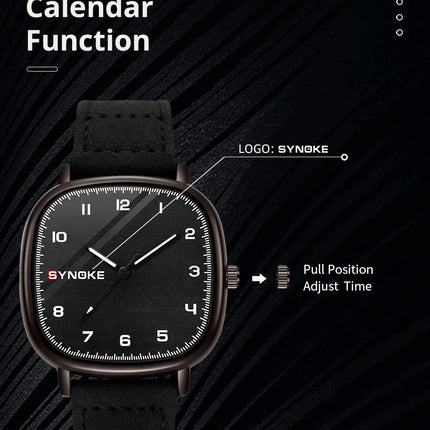 SYNOKE orologio al quarzo da uomo Fashion Simple Business Belt orologio al quarzo per uomo orologio da polso per studenti sport Non meccanico platinumshop
