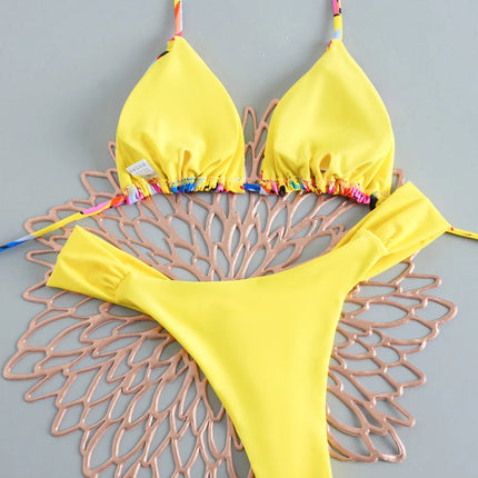 Micro bikini 2026 donne sexy costume da bagno costumi da bagno bikini femminile set brasiliano biquini stampa costume da bagno costume da bagno beachwear