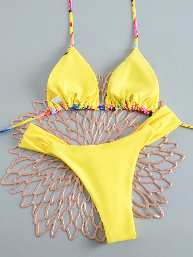 Micro bikini 2026 women sexy swimwear swimsuit female bikini set Brazilian biquini print bathing suit beachwear