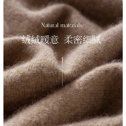 Women's 100% Pure Cashmere Knit Skirt New Elastic Waist Big Swing Skirts Fashion High-End Thick Umbrella Skirt Cashmere Dress PlatiNum