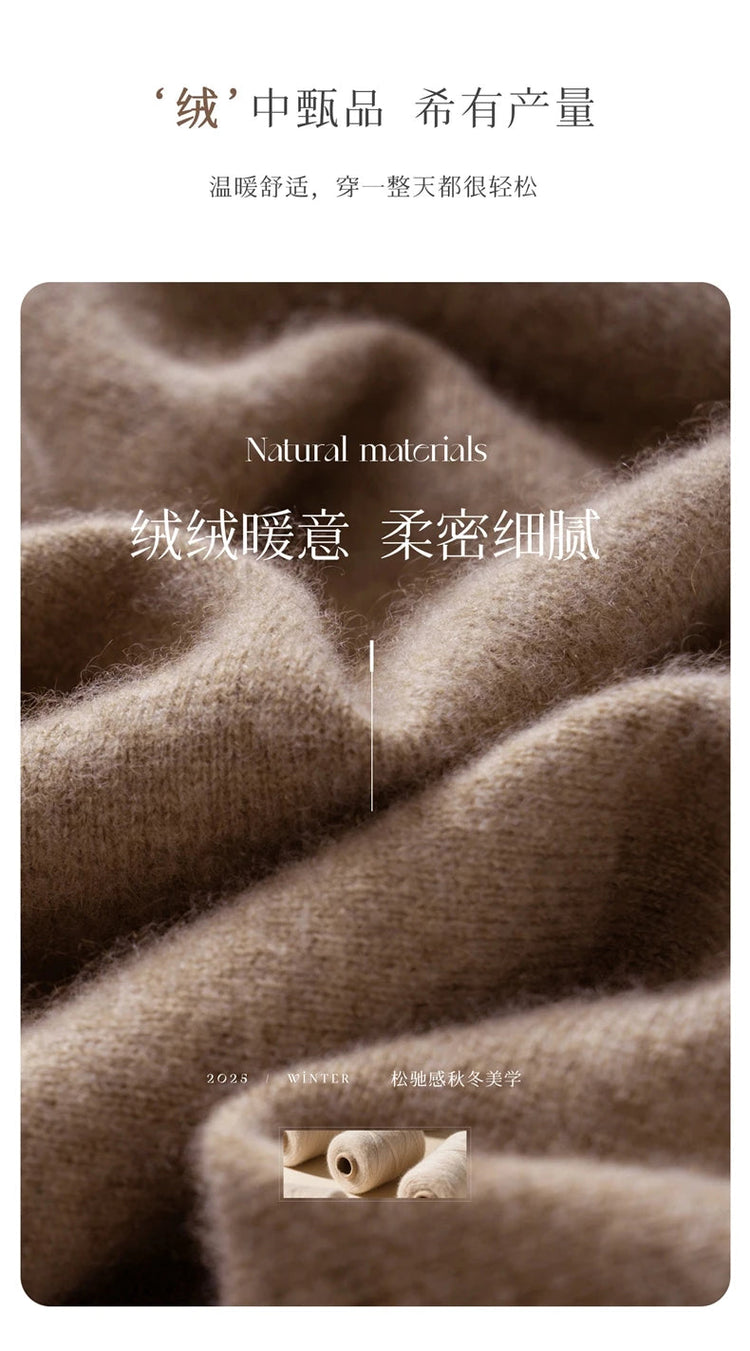 Women's 100% Pure Cashmere Knit Skirt New Elastic Waist Big Swing Skirts Fashion High-End Thick Umbrella Skirt Cashmere Dress PlatiNum
