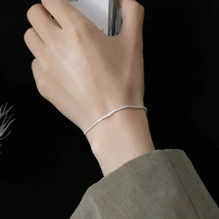 Popular Silver Colour Sparkling Clavicle Chain Choker Necklace Collar For Women Fine Jewelry Wedding Party Birthday Gifts 2023 PlatiNum