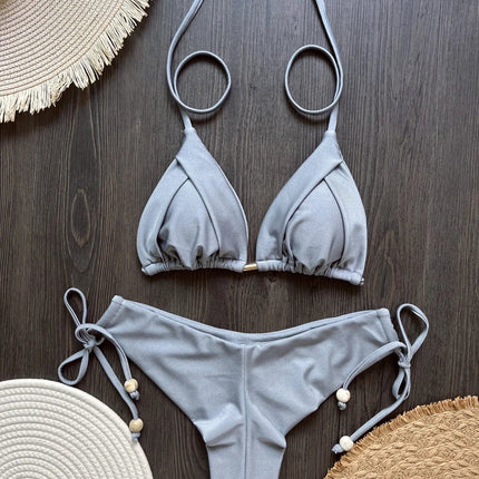 RUOTONGSEPT 2025 Nuovo Sexy Costume da Bagno Triangolare in 13 Colori per Donne, Bikini Brasiliano, Costume Push-Up, Set Bikini da Spiaggia platinumshop