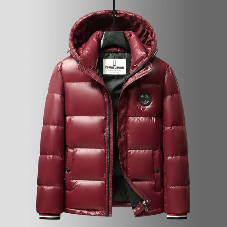 Men Down Jacket 2025 Trendy White Duck Down Thick Cold Proof Warm Hooded Pike Coat Outdoor Casual Winter Zipper Puffer Jacket