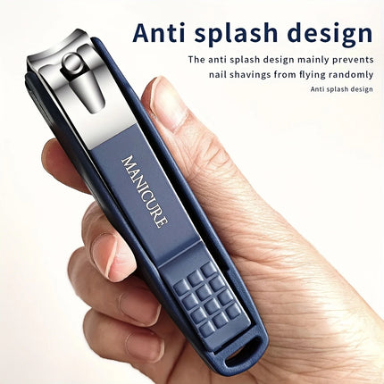 High-Quality New Splash-Proof Nail Clippers with a Hard Blade And a Nail Storage Box, Featuring an Attractive Design.