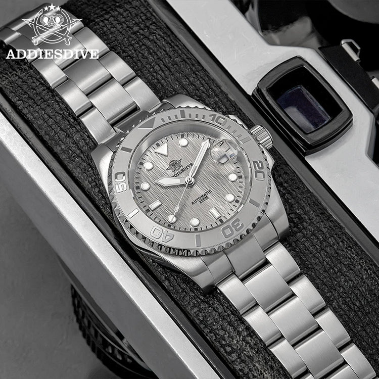 ADDIESDIVE AD2087 Men Watch Waterproof 20Bar Driver Sapphire Glass BGW9 Luminous Reloj Hombre NH35 Automatic Mechanical Watch