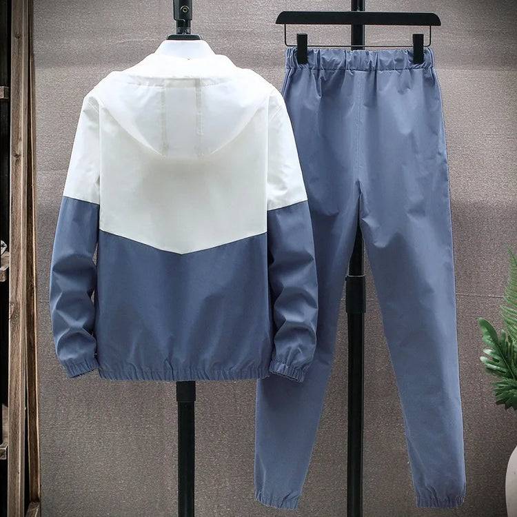 M-6XL-New-Men's-Sportswear-Set-from-Japan-South-Korea-Autumn-Casual-Wear-Men's-Hooded-Jacket-Leg-Tied-Pants-Trendy-Casual-Suit