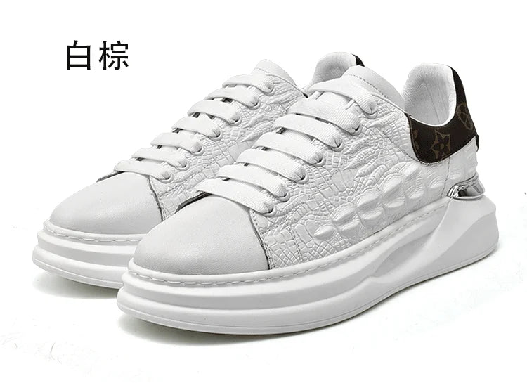 Leather Shoes Men's Skateboard Cricket for Men Sports Running Sneakers Male Luxury Designer Flats Platform