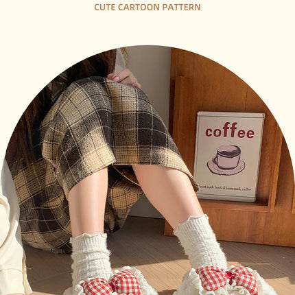 2026 New Women's Cotton Bow Bunny Slippers Winter Indoor Home Warm Household Wool Cotton Shoes Women Wear Indoor Winte
