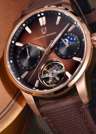 PAGANI DESIGN 41MM Orologio da uomo Orologio meccanico automatico di lusso Orologio da pilota impermeabile in acciaio inossidabile da 100 m PDYS021