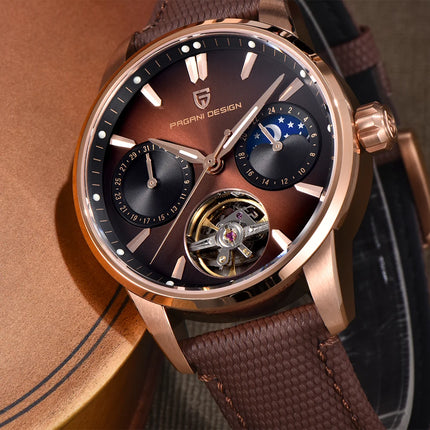 PAGANI DESIGN 41MM Orologio da uomo Orologio meccanico automatico di lusso Orologio da pilota impermeabile in acciaio inossidabile da 100 m PDYS021