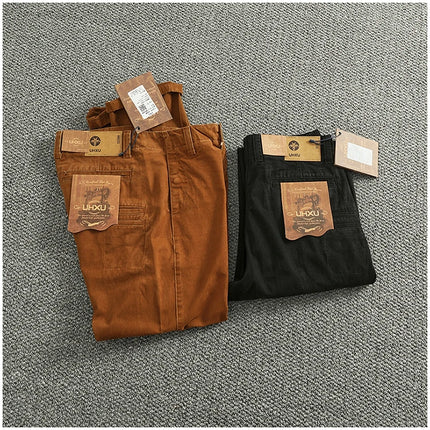Spring And Autumn New American Retro 100% Cotton Multi-pocketed Washed Old Straight Casual Pants Loose Fashion Cargo Trousers