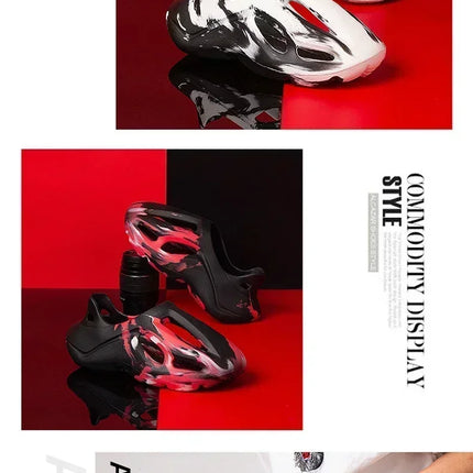 Pantoufles compensées camouflage unisexe Matériau souple EVA Technologie de moulage par injection Chaussures de plage décontractées pour hommes et femmes