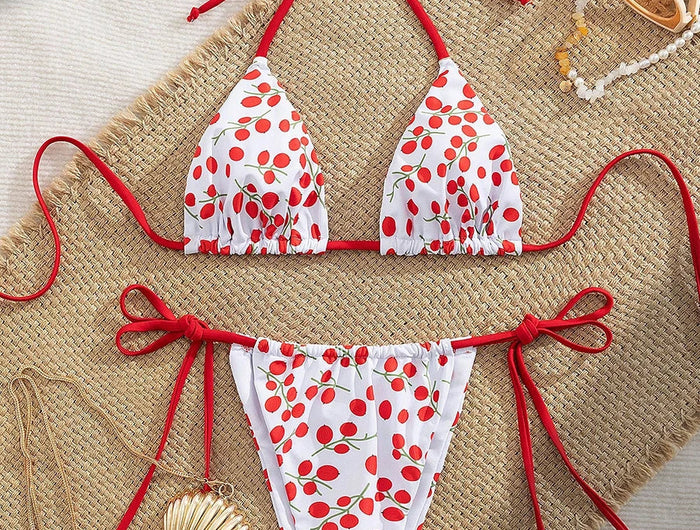 Costume da bagno donna micro bikini sexy 2026 Trend bikini perizoma in due pezzi Set costumi da bagno donna con lacci da spiaggia per costume da bagno donna PlatiNum
