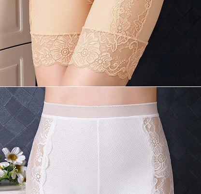 Plus Size Safety Short Pants Women Seamless Under Skirt Boxers For Women Sexy Lace Anti Chafing Boyshort Panties Underwear