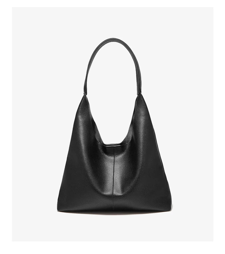 FOXER Minimalism Split Leather Women Shoulder Underarm Bag 2025 New Solid Casual Hobo Bag Female Daliy Tote Bag Purse
