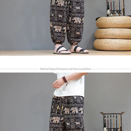 Nuovi pantaloni jogger da uomo in cotone primaverile, pantaloni oversize alla moda, hip hop con graffiti floreali, vita elastica, pantaloni harem, streetwear maschile