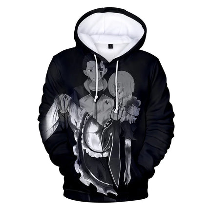 Harajuku Hip Hop Comfortable Re ZERO Rem Ram 3D print Hoodies Sweatshirts Men/Women Sweatshirt Adult/Child Casual Pullovers