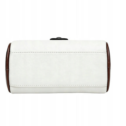 Borsa a Tracolla in Pelle Bianca 2-in-1 per Donne, Borsa a Tracolla Capiente con Tasca per Telefono, Elegante Borsa da Città