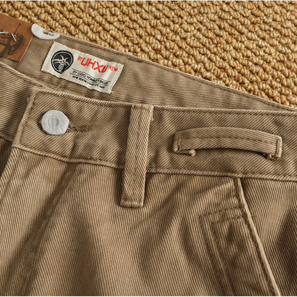 Autumn And Winter New American Retro 100% Cotton Multi-pocketed Washed Old Straight Casual Pants Loose Fashion Cargo Trousers