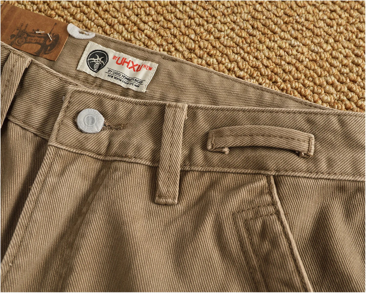 Autumn And Winter New American Retro 100% Cotton Multi-pocketed Washed Old Straight Casual Pants Loose Fashion Cargo Trousers