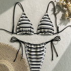 Micro Bikini 2026 Donna Nuovo Costume da Bagno Sexy Halter Bikini Set Brasiliano Biquini Femminile a Righe Abbigliamento da Spiaggia per Feste