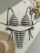 Micro Bikini 2026 Women New Sexy Halter Swimsuit Brazilian Bikini Set Female Striped Party Beachwear