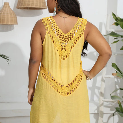 Costumi da bagno di grandi dimensioni per le donne copricostume Bikini estivo copricostume da bagno con scollo a v lavorato a maglia solido taglie forti XL XXL abbigliamento da spiaggia rosso 2025 platinumshop