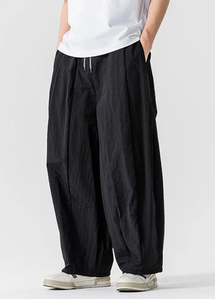 Pantaloni Uomo Nuova Estate Pantaloni larghi leggeri e sottili in vita elastica Sport all'aria aperta maschili Pantaloni larghi casual oversize da uomo Streetwear