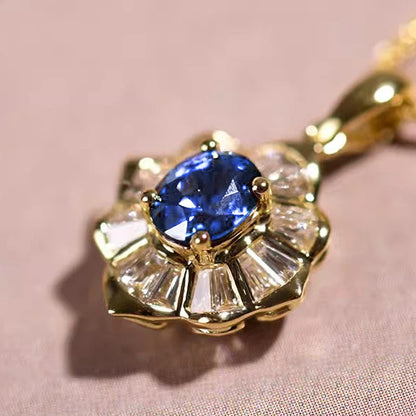 Huitan Splendida scatola con ciondolo Collana a catena Lady Temperamento Gioielli da festa di lusso con accessori color oro con zirconi luminosi