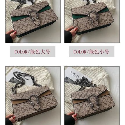 Fashion Popular Women's Bag Trend Brand Retro Chain Shoulder Bag High Quality Ladies Crossbody Bag Designer Luxury Handbag PlatiNum