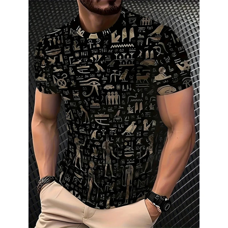 T-shirt grafiche a righe moda semplice per uomo T-shirt stampate in 3D a maniche corte alla moda estiva T-shirt girocollo oversize casual