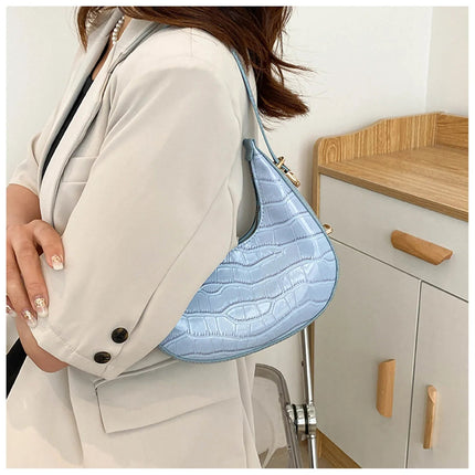 Fashion Stone Pattern Shoulder Bag Women'S Small Handle Underarm Bag Clutch Luxury Women'S Handbag Tote Bag Mini Dumpling Bag PlatiNum