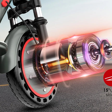 HiQiS D8 pro 350W Potente scooter elettrico Gamma 30KM Pneumatico solido da 8,5 pollici Monopattino elettrico 10.5Ah 30KM/H E-scooter