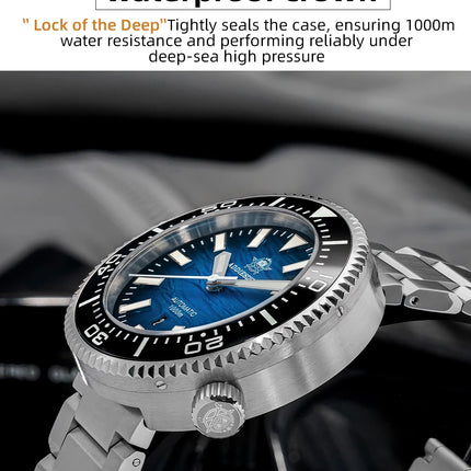 ADDIESDIVE New Men's Automatic Dive Watch Sapphire Crystal 3D Dial Ultra Bright Lume 1000m Water Resistance Men's Business Watch