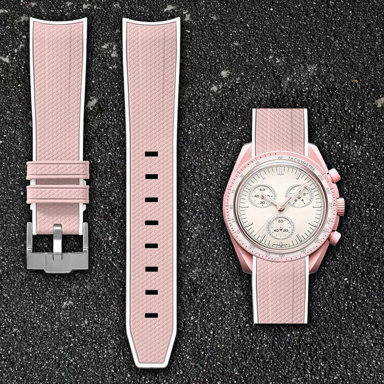 Per Omega Swatch 20mm Curva cinturino per orologio Speedmaster MoonSwatch Planet Snoopy cinturino cinturino a sgancio rapido braccialetto in gomma platinumshop