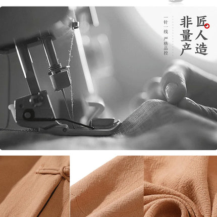 2025 Autunno Uomo Baggy Bello Fresco Trench Stile Cinese Mantello Camicie Moda Casual Lino Irregolare Mens Mantello Lungo Giacche a vento