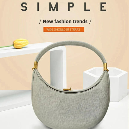 2025 Luxury Quality Half Moon Women's Shoulder Bag Crossbody Aesthetic Bags Women's Handbag Lock Catch Designer Underarm Bags PlatiNum