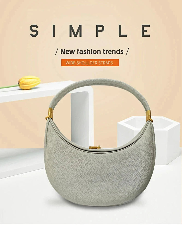2025 Luxury Quality Half Moon Women's Shoulder Bag Crossbody Aesthetic Bags Women's Handbag Lock Catch Designer Underarm Bags PlatiNum