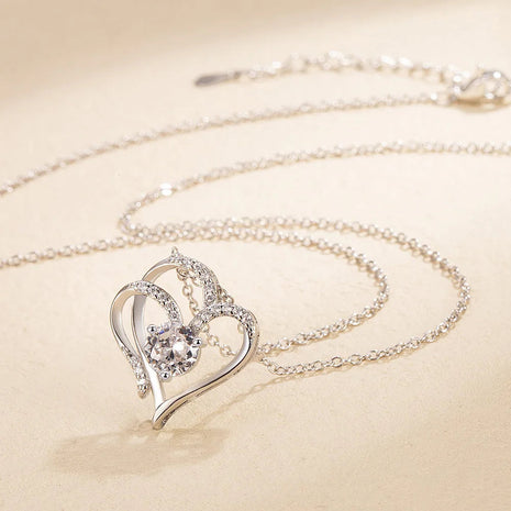 Collana in Argento 925 Scintillante per Donna e Uomo, Gioiello Raffinato per Matrimoni, Fidanzamenti, Feste, Regalo di San Valentino PlatiNum